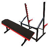 Лава пряма для жиму до 250 кг + стійка під штангу зі страховкою 50х50х2 мм до 300 кг B_2347, фото 6
