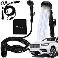 Душ туристичний з насосом 12В 60 Вт Trizand 8877 автомобільний портативний B_2351