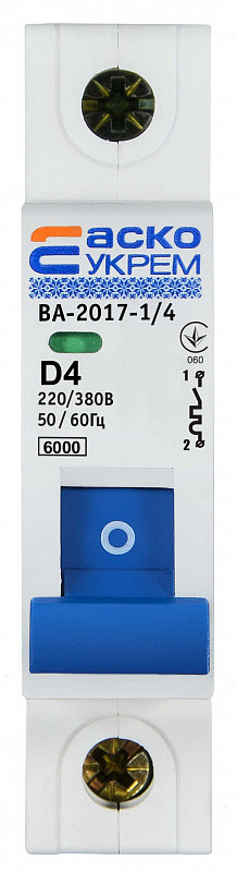 Автоматичний вимикач УКРЕМ ВА-2017/D 1р 4А АСКО