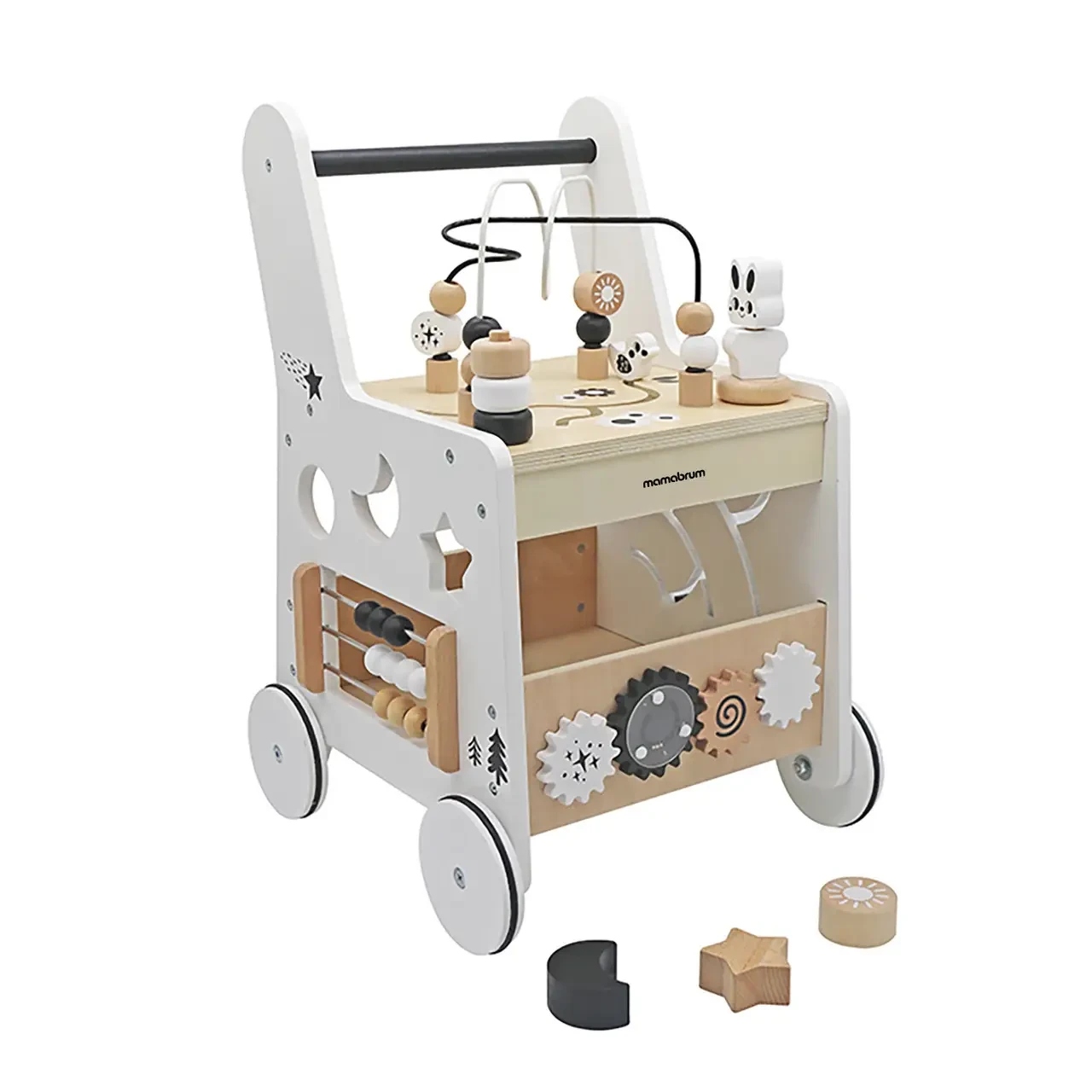 Ходунки дитячі AVKO E248 дерев'яна навчальна коляска для малюків B_2440, фото 1