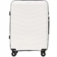 Валіза дорожня Wings PHX01 Білий пластик на колесах для поїздок подорожей B_2377