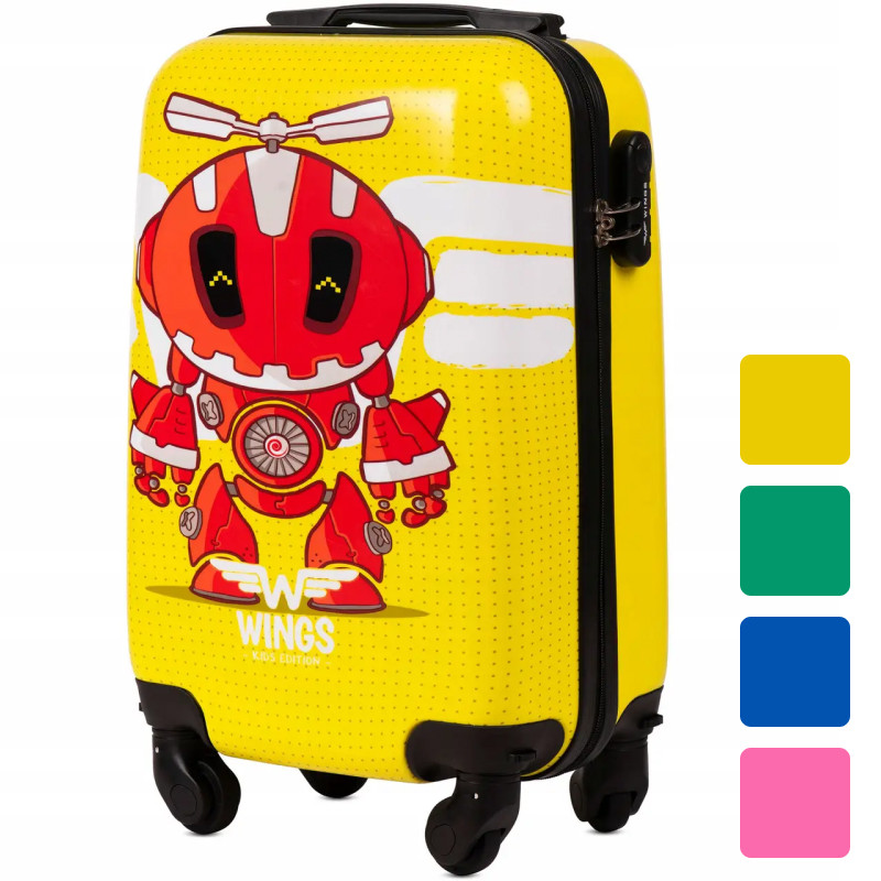 Чемодан дорожній дитячий Wings KD01 полікарбонат для дітей B_2378, фото 1