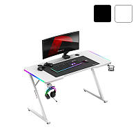 Стіл комп'ютерний HUZARO HERO 2.5 RGB ігровий + підсвічування для геймерів B_2036 Білий