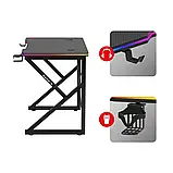 Комп'ютерний стіл HUZARO Hero 1.7 RGB ігровий для геймерів B_2378, фото 5