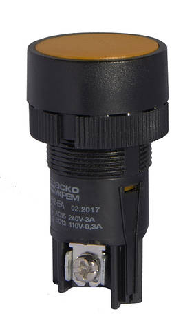 XB2-ЕA155 Кнопка "Старт" жовта (NO+NC), фото 1