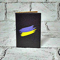 Обкладинка для ID паспорта Україна обкладинка на пластиковий паспорт права 6,5х9,3 см Чорна 501-20