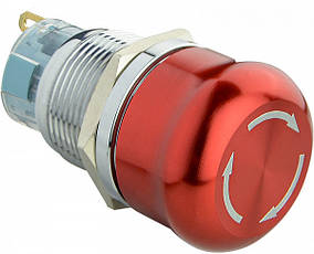 TY 19C-S11/1   Кнопка металева Повернення поворотом 1NO+1NC., фото 4