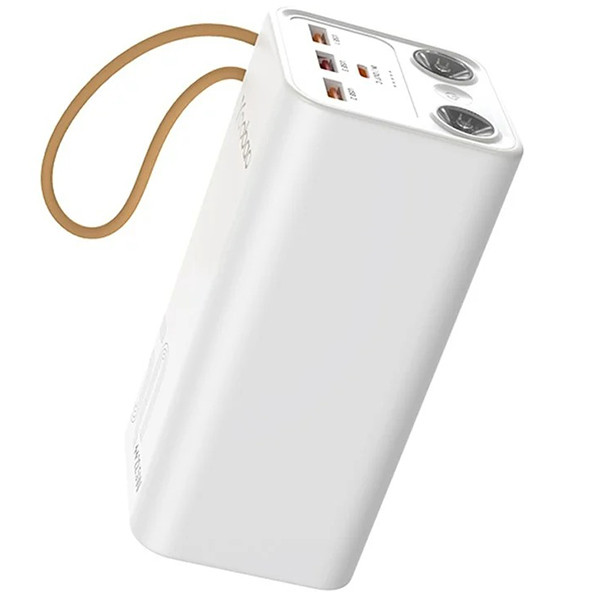 Повербанк зі швидким заряджанням 50000 mAh 22.5W Yoobao H5, SCP PD+QC, з ліхтариком Білий