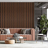 Рейка декоративна PS 2900х120х11мм Коричневий із золотими вкрапленнями SW-00002140-, фото 7