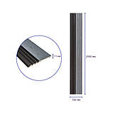 Рейка декоративна PS 2900х160х11мм Сіре дерево з чорним SW-00002149-, фото 3