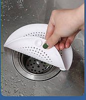 Ситечко для ванної. Фільтр для раковини та душу білий. Ситечко для уловлювання волосся., фото 6