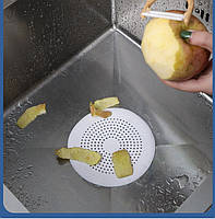 Ситечко для ванної. Фільтр для раковини та душу білий. Ситечко для уловлювання волосся., фото 8