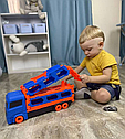 Дитячий ігровий Трейлер автомагістраль MH-156 з 2 машинками 1,65 метри Автовоз, фото 7