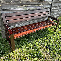 Лавка паркова Рапсодія зі спинкою + підлокітники для парку скверу набережної алеї саду B_2430