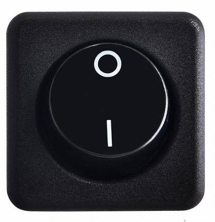 KCD2-10-201 B/B Перемикач 1 клав. (чорна кругла клавіша), фото 2