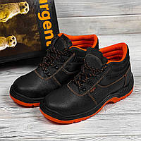 Черевики захисні шкіряні чоловічі спецвзуття робоче демісезонне взуття роба для працівників з металевим підноском польша