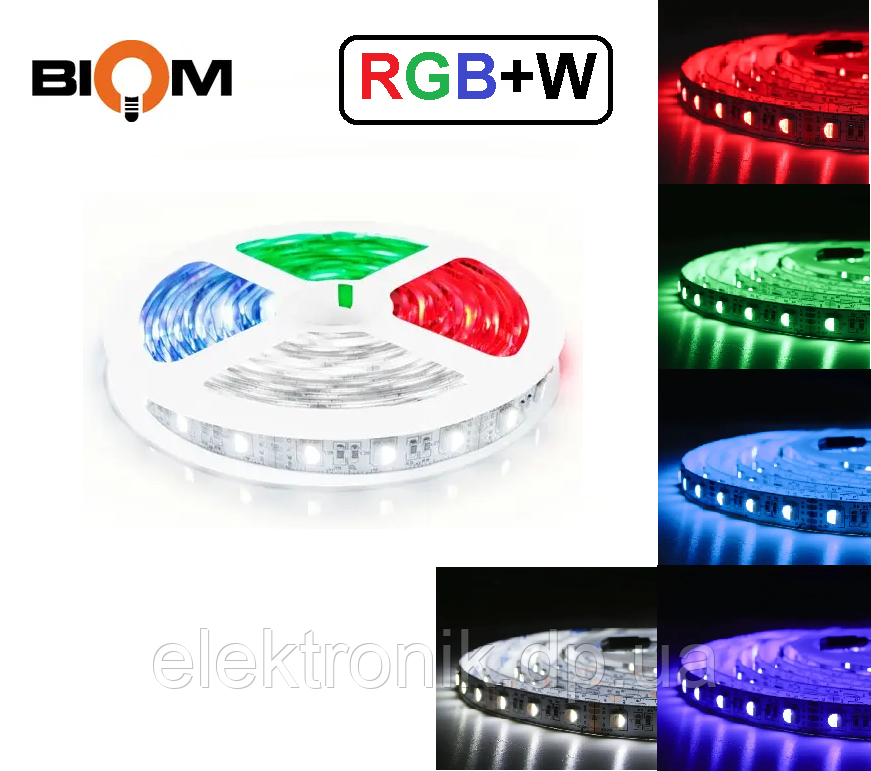 Светодиодная лента BIOM Professional BPS-G3-12-5050-60-RGBW-20, негерметичная, 1м