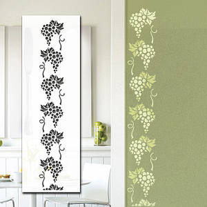 Трафарет для декоративної штукатурки, фарбування з безшовним малюнком., пластиковий трафарет (250х1020)