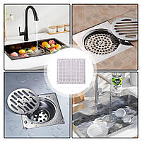 Білий уловлювач волосся для душу ванни та раковини. Фільтром-ситечко для запобігання засміченням, фото 8