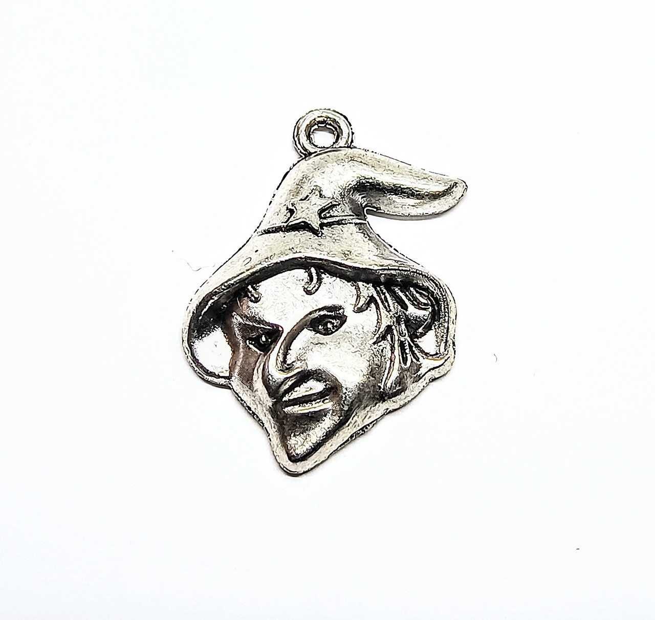 Підвіски Finding Кулон Хеллоуїн відьма Баба Яга Античне срібло 23 мм x 16 мм х 3 мм xcp001435