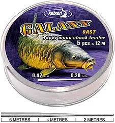 Шок лідер Katran GALAXY 0,26-0,47mm, 5x12m