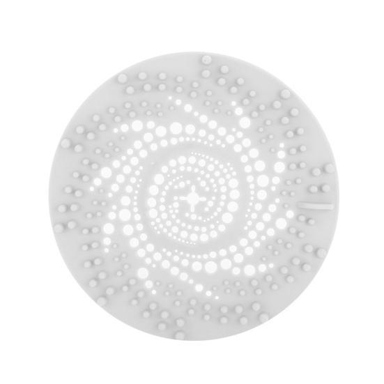 Фільтр для зливу душової кабіни та ванни. Білий фільтр-ситечко уловлювач волосся для захисту від засмічення., фото 1