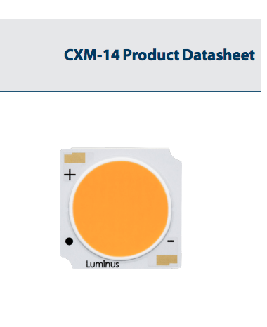 COB Luminus CXM-14  24W(24-38W) 3100K  Perfect White