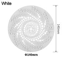 Фільтр для зливу душової кабіни та ванни. Білий фільтр-ситечко уловлювач волосся для захисту від засмічення., фото 3