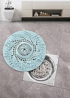 Фільтр для зливу душової кабіни та ванни. Білий фільтр-ситечко уловлювач волосся для захисту від засмічення., фото 6