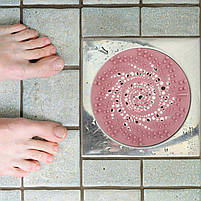 Фільтр для зливу душової кабіни та ванни. Білий фільтр-ситечко уловлювач волосся для захисту від засмічення., фото 8