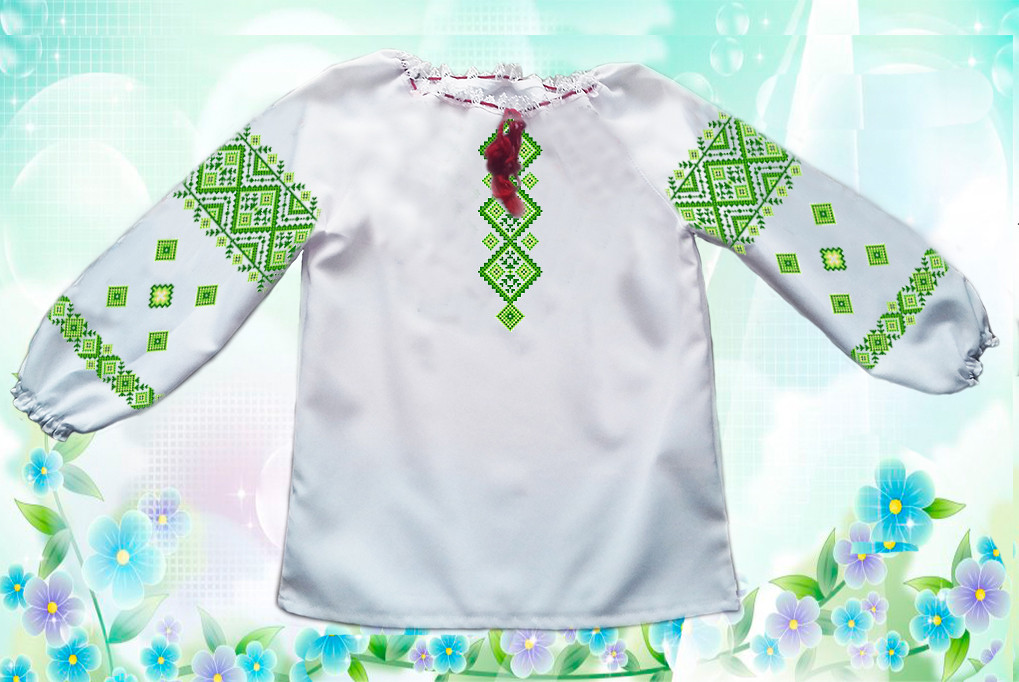 Сорочка для дівчинки "Реглан" (Пошита заготовка) № 135-ПДС(Р), фото 1