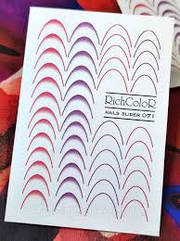 Слайдер для нігтів френч червоний, фіолетовий