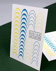 Слайдер для нігтів френч жовтий, блакитний