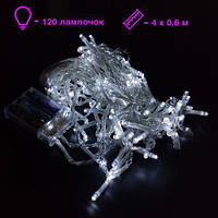 Гірлянда-штора, 400х60 см, 120 лампочок (біле світло)