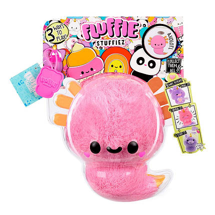 М’яка іграшка-антистрес FLUFFIE STUFFIEZ – ПУХНАСТИЙ СЮРПРИЗ АКСОЛОТЛЬ, фото 1