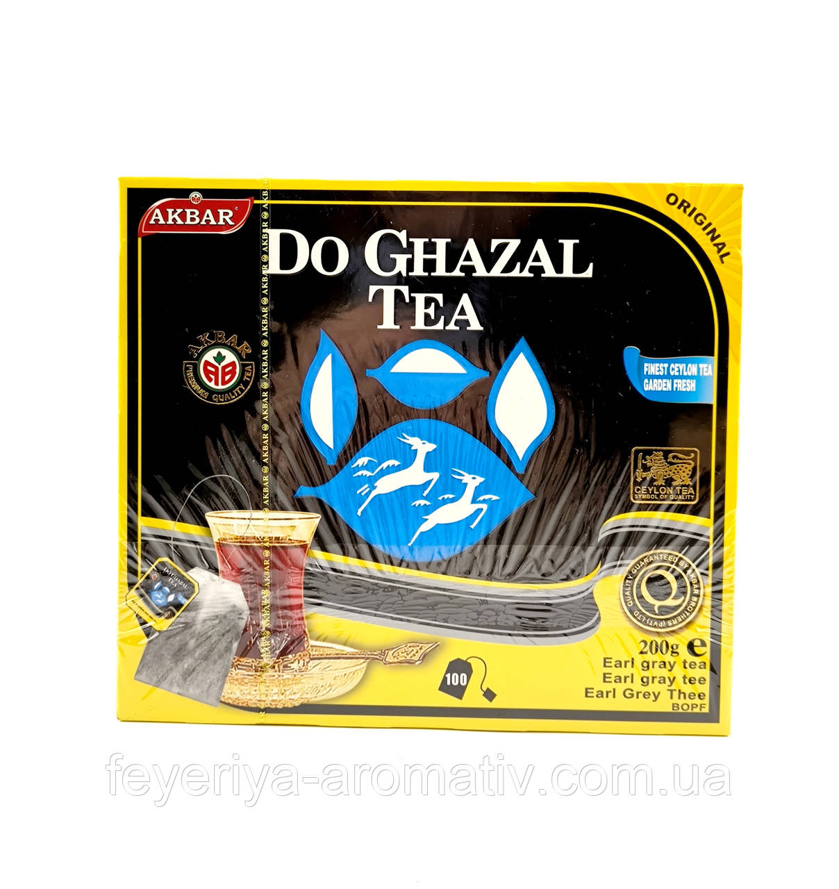 Супер цейлонський earl grey чай в пакетиках Do Ghazal чай з бергамотом 100шт 200г (Шрі-Ланка)