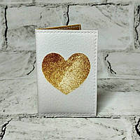 Обкладинка для ID паспорта Серце обкладинка на пластиковий паспорт права 6,5х9,3 см (501-44)