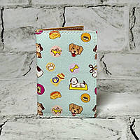 Обкладинка для ID паспорта Собачки обкладинка на пластиковий паспорт права 6,5х9,3 см Блакитна (501-45)