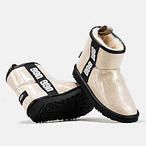 Зимові Жіночі Черевики UGG Classic Clear Mini Beige Black / УГГ Класик Клір Міні Бежеві з Чорним, фото 6