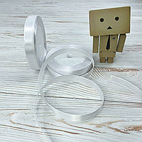 *10 рул* / Стрічка атласна / 1,2 см / Біла / 25 ярдів (22,86 м)