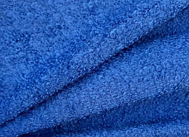 Шерстяна пальтова тканина Букле, яскравий синій "Електрик"