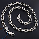 Срібний ланцюжок чоловічий якір. Масивна якірна цепочка срібло 70 грам 55 см, фото 6