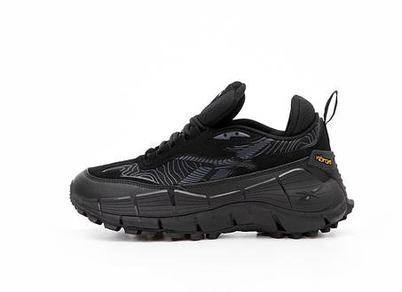Зимові Чоловічі Кросівки Reebok Zig Kinetica 2 Edge Black Grey / Рибок Зіг Кінетика 2 Едж Чорні з Сірим, фото 1