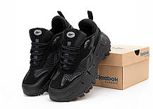 Зимові Чоловічі Кросівки Reebok Zig Kinetica 2 Edge Black Grey / Рибок Зіг Кінетика 2 Едж Чорні з Сірим, фото 6
