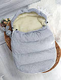 Зимовий конверт-чохол на овчині в коляску чохол в люльку конверт на виписку, фото 3