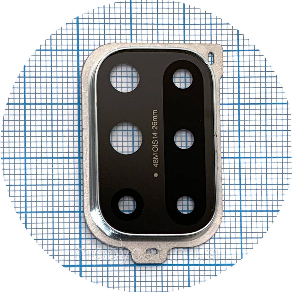 Скло камери OnePlus 8T, OnePlus 8T+ 5G (у сріблястій рамці), фото 1