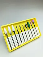 Набір фрез насадок для манікюру до фрезера (насадка, апаратний манікюр, нарощування, корекція нігтів), фото 2