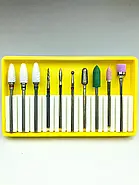 Набір фрез насадок для манікюру до фрезера (насадка, апаратний манікюр, нарощування, корекція нігтів), фото 3