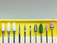 Набір фрез насадок для манікюру до фрезера (насадка, апаратний манікюр, нарощування, корекція нігтів), фото 4