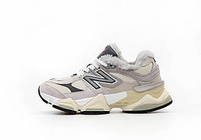 Зимові Жіночі Кросівки New Balance 9060 Winter Grey / Нью Беланс 9060 Сірі (Хутро)